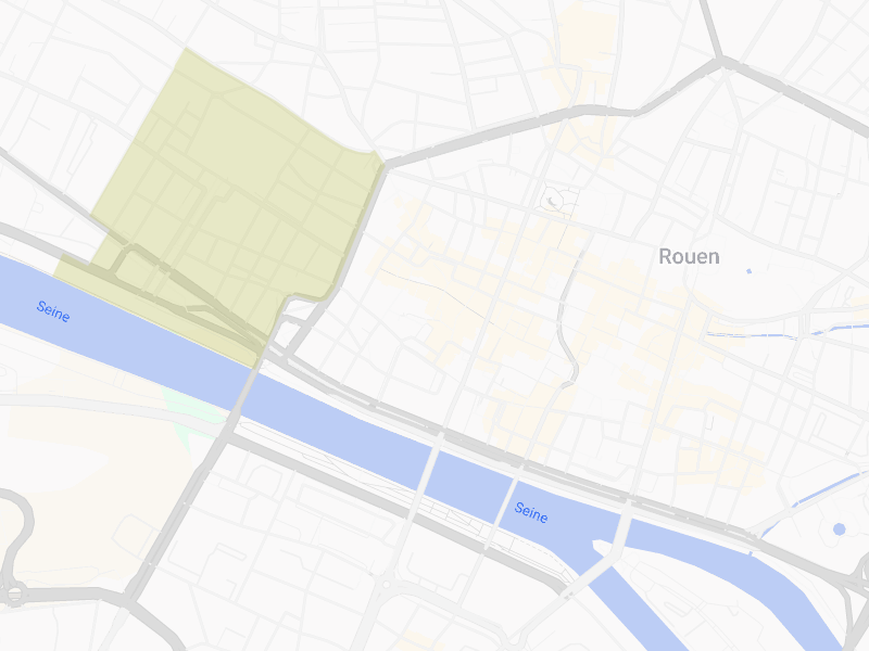 Emplacement dans Rouen