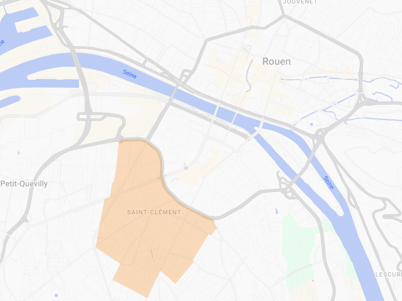Emplacement dans Rouen