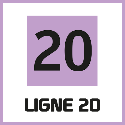 Icône ligne Bus 20 Rouen