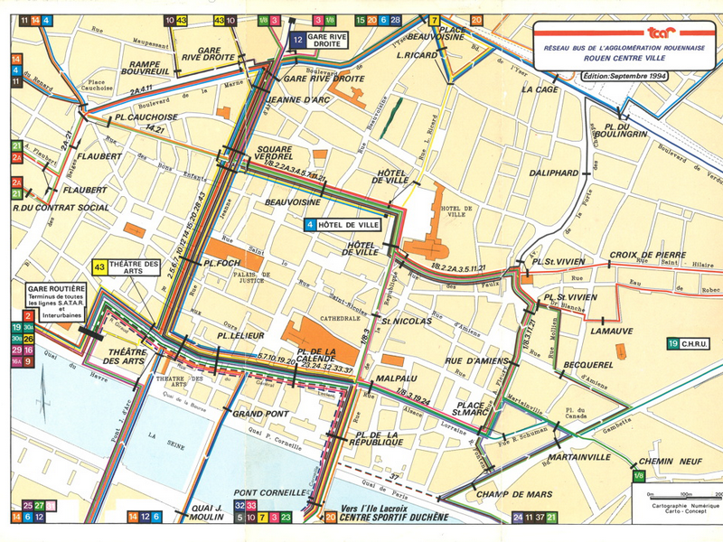 Réseau 1994 avant métro