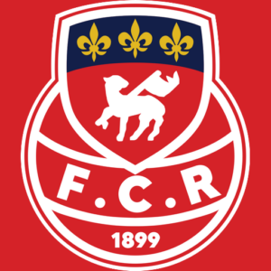 Logo FC Rouen fond rouge